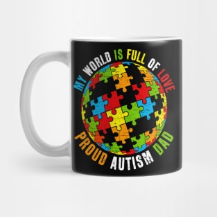 Proud Autism Dad Puzzle World Awareness Mug